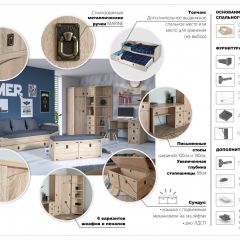 Детская Система Валенсия Комод 5ящ Дуб сонома в Пойковском - poikovskii.mebel24.online | фото 3