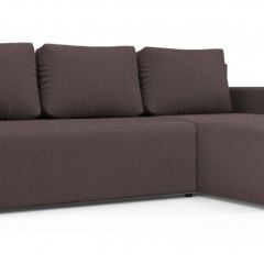 Диван угловой Алиса 3 Bahama PLUM - Teos Dark Brown в Пойковском - poikovskii.mebel24.online | фото