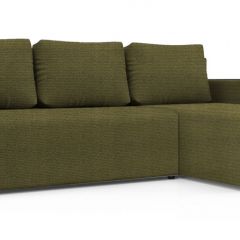 Диван угловой Алиса 3 Shaggy GREEN - TEOS BLACK в Пойковском - poikovskii.mebel24.online | фото