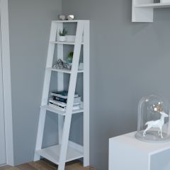 Этажерка лофт (белый) в Пойковском - poikovskii.mebel24.online | фото 2