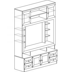 Гостиная Инна 4 Денвер темный в Пойковском - poikovskii.mebel24.online | фото 3