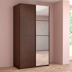 ИННЭС-5 Шкаф-купе 2-х дв. 1400 (1дв. Ф1 - венге, 1дв. Ф2 - зеркало) в Пойковском - poikovskii.mebel24.online | фото