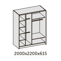 ИННЭС-5 Шкаф-купе 2-х дв. 2000 (2дв. Ф1 - венге) в Пойковском - poikovskii.mebel24.online | фото 3
