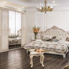 Комод 4 ящика с Зеркалом ППУ (крем) коллекция Патрисия в Пойковском - poikovskii.mebel24.online | фото 5