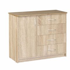 Комод Фиеста (Дуб сонома светлый) Эко в Пойковском - poikovskii.mebel24.online | фото