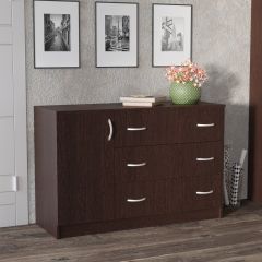 Комод Лофт (3 ящика/1 дверца) Венге в Пойковском - poikovskii.mebel24.online | фото
