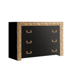 Комод Тиффани Premium черная/золото (ТФКМ-1(П) в Пойковском - poikovskii.mebel24.online | фото