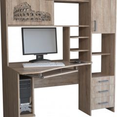 Компьютерный стол КЛ №6.0 левый (Дуб баррик) в Пойковском - poikovskii.mebel24.online | фото