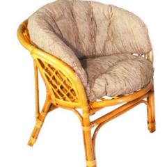 Кресло Багама, подушки светлые полные шенил (Мёд) в Пойковском - poikovskii.mebel24.online | фото