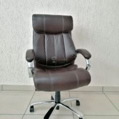 Кресло Barneo K-303 для руководителя (коричневая экокожа) в Пойковском - poikovskii.mebel24.online | фото 1