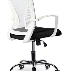 Кресло BRABIX "Wings MG-306" (пластик белый, хром, сетка, серое/черное) 532010 в Пойковском - poikovskii.mebel24.online | фото 4