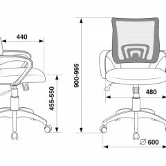 Кресло Бюрократ CH-695N/BL/TW-11 синий TW-05 черный TW-11 в Пойковском - poikovskii.mebel24.online | фото 4