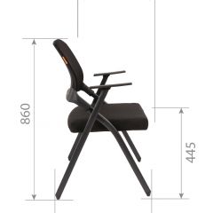 Кресло для посетителей CHAIRMAN NEXX (ткань стандарт черный/сетка DW-61) в Пойковском - poikovskii.mebel24.online | фото 7