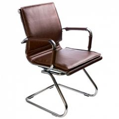 Кресло для посетителя Бюрократ CH-993-Low-V/Brown коричневый в Пойковском - poikovskii.mebel24.online | фото