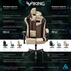 Кресло игровое Бюрократ VIKING 6 KNIGHT BR FABRIC коричневый/бежевый в Пойковском - poikovskii.mebel24.online | фото 5