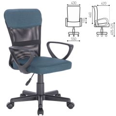 Кресло КОМПАКТНОЕ BRABIX "Jet MG-315" (серо-синее) 531842 в Пойковском - poikovskii.mebel24.online | фото 2