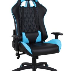 Кресло компьютерное BRABIX "GT Master GM-110" (черное/голубое) 531928 в Пойковском - poikovskii.mebel24.online | фото