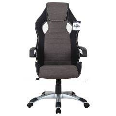 Кресло компьютерное BRABIX Techno GM-002 (ткань) черное/серое, вставки белые (531815) в Пойковском - poikovskii.mebel24.online | фото 3