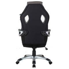 Кресло компьютерное BRABIX Techno GM-002 (ткань) черное/серое, вставки белые (531815) в Пойковском - poikovskii.mebel24.online | фото 6