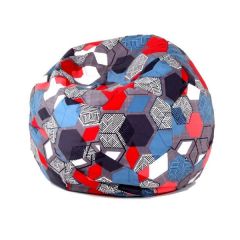 Кресло-мешок Мяч M (Geometry Slate) в Пойковском - poikovskii.mebel24.online | фото