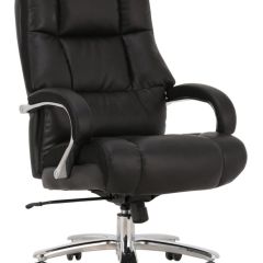 Кресло офисное BRABIX PREMIUM "Bomer HD-007" (рециклированная кожа, хром, черное) 531939 в Пойковском - poikovskii.mebel24.online | фото