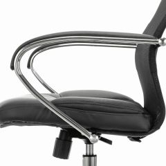 Кресло офисное BRABIX PREMIUM "Stalker EX-608 CH" (хром, ткань-сетка/кожзам, черное) 532091 в Пойковском - poikovskii.mebel24.online | фото 4