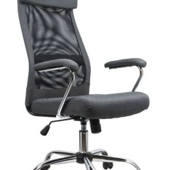 Кресло офисное BRABIX "Flight EX-540" (хром, ткань, сетка, серое) 531848 в Пойковском - poikovskii.mebel24.online | фото