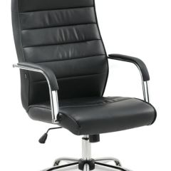 Кресло офисное BRABIX "Stark EX-547" (экокожа, хром, черное) 531948 в Пойковском - poikovskii.mebel24.online | фото