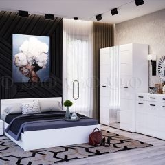 НЭНСИ NEW Кровать 1,4 м (Белый глянец холодный/Белый) в Пойковском - poikovskii.mebel24.online | фото 2