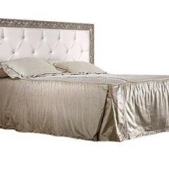 Кровать 2-х спальная (1,8 м) Тиффани Premium черная/серебро с мягким элементом со стразами с подъемным механизмом (ТФКР180-2[3][7] (П) в Пойковском - poikovskii.mebel24.online | фото