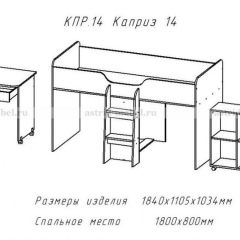 КАПРИЗ-14 Кровать 800 двухъярусная без рисунка в Пойковском - poikovskii.mebel24.online | фото 2