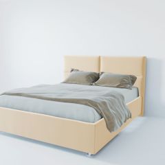 Кровать Корсика с ПМ 1400 (экокожа бежевая) в Пойковском - poikovskii.mebel24.online | фото 3
