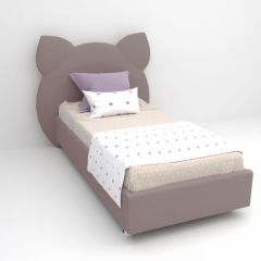 Кровать Котя с ортопедическим основанием 1200 (велюр темно-серый) в Пойковском - poikovskii.mebel24.online | фото