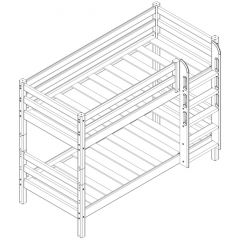 Кровать низкая с прямой лестницей Соня (Вариант 11) в Пойковском - poikovskii.mebel24.online | фото 3