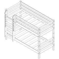 Кровать низкая с прямой лестницей Соня (Вариант 11) в Пойковском - poikovskii.mebel24.online | фото 4
