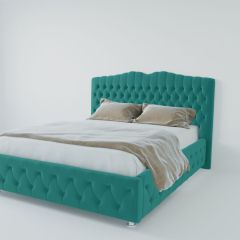 Кровать Нягань с ПМ 2000 (велюр бирюзовый) в Пойковском - poikovskii.mebel24.online | фото 2