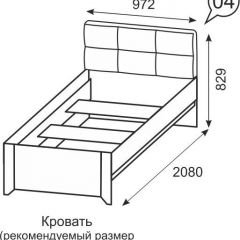 Кровать одинарная 900 Твист 04 в Пойковском - poikovskii.mebel24.online | фото