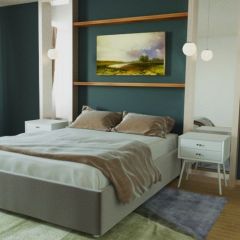 Кровать Подиум с ортопедическим основанием 1200 (велюр темно-серый) в Пойковском - poikovskii.mebel24.online | фото 3