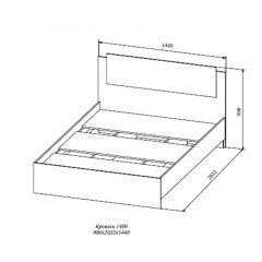 СОФИ СКР1400.1Кровать 1400 в Пойковском - poikovskii.mebel24.online | фото 2