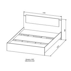 СОФИ СКР1600.1 Кровать 1600 в Пойковском - poikovskii.mebel24.online | фото 2