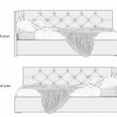 Кровать угловая Лилу интерьерная +основание (120х200) в Пойковском - poikovskii.mebel24.online | фото 2