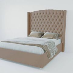 Кровать Версаль ЛЮКС с ПМ 1200 (велюр темно-серый) в Пойковском - poikovskii.mebel24.online | фото
