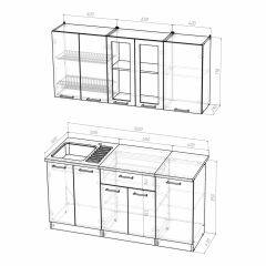 Кухонный гарнитур Инна стандарт 1600 в Пойковском - poikovskii.mebel24.online | фото 3