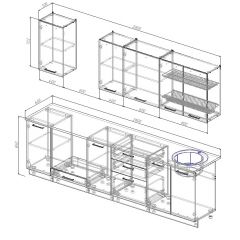 Кухонный гарнитур Лада 2800 (Стол. 26мм) в Пойковском - poikovskii.mebel24.online | фото 2