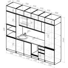 Кухонный гарнитур Равенна люкс 3000 мм в Пойковском - poikovskii.mebel24.online | фото 2