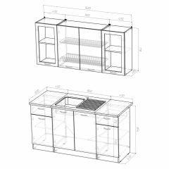 Кухонный гарнитур Сабрина стандарт 1600 в Пойковском - poikovskii.mebel24.online | фото 3