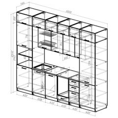 Кухонный гарнитур Сапфир 2 экстра 3000 мм в Пойковском - poikovskii.mebel24.online | фото 2