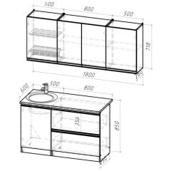 Кухонный гарнитур Сиена макси 1800 мм в Пойковском - poikovskii.mebel24.online | фото 2