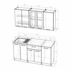 Кухонный гарнитур Светлана стандарт 1600 в Пойковском - poikovskii.mebel24.online | фото 3