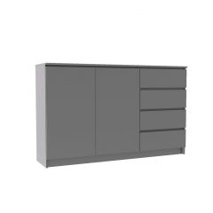 МОРИ МК 1600.1 Комод (графит) в Пойковском - poikovskii.mebel24.online | фото 2